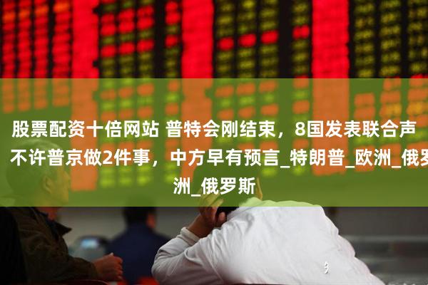 股票配资十倍网站 普特会刚结束，8国发表联合声明，不许普京做2件事，中方早有预言_特朗普_欧洲_俄罗斯