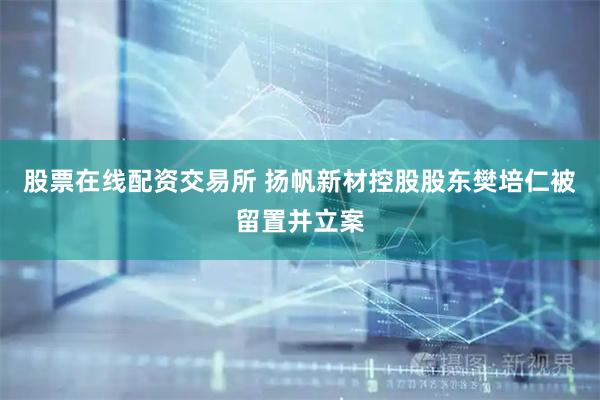 股票在线配资交易所 扬帆新材控股股东樊培仁被留置并立案